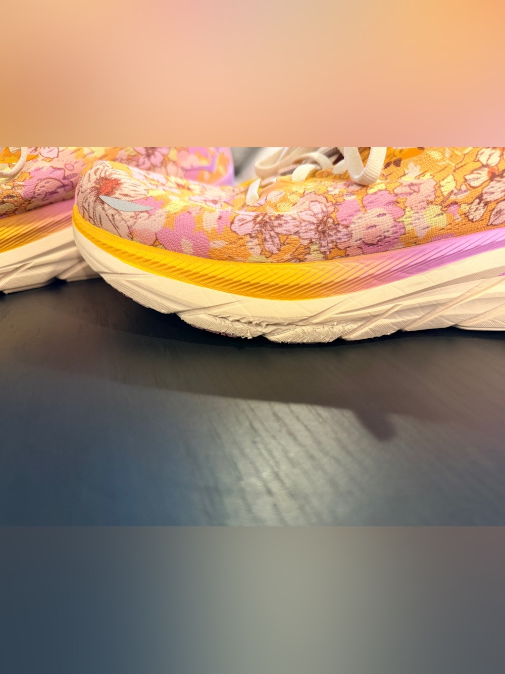 Hoka x Free People Movement Clifton 8 Golden Coast Floral Shoes (Size 9B) - Picture 9 of 9